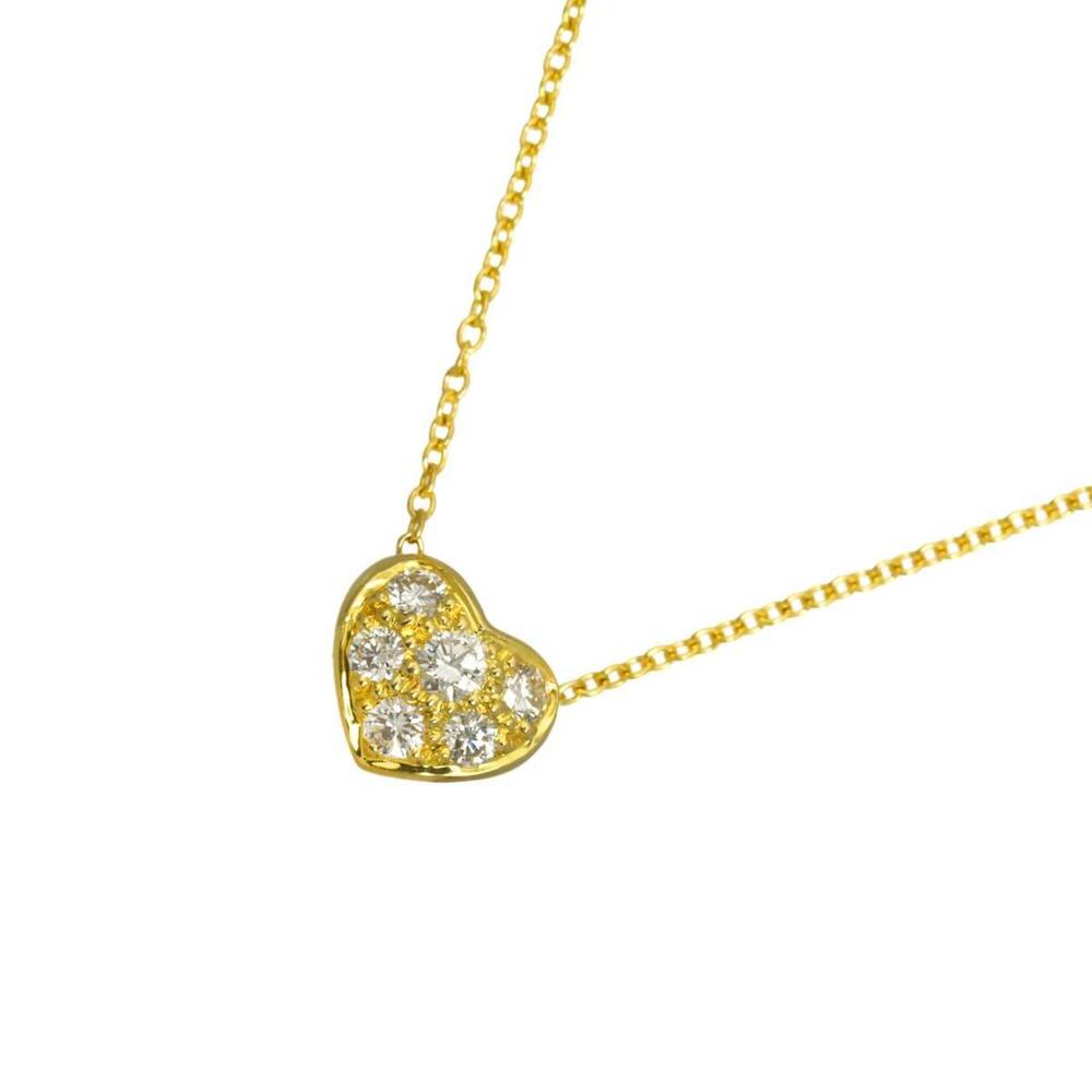Tiffany & Co. Pavé Heart Diamond Necklace, 41cm, 18K Yellow Gold (750)